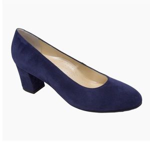 Eric Michael Blue Suede Heels